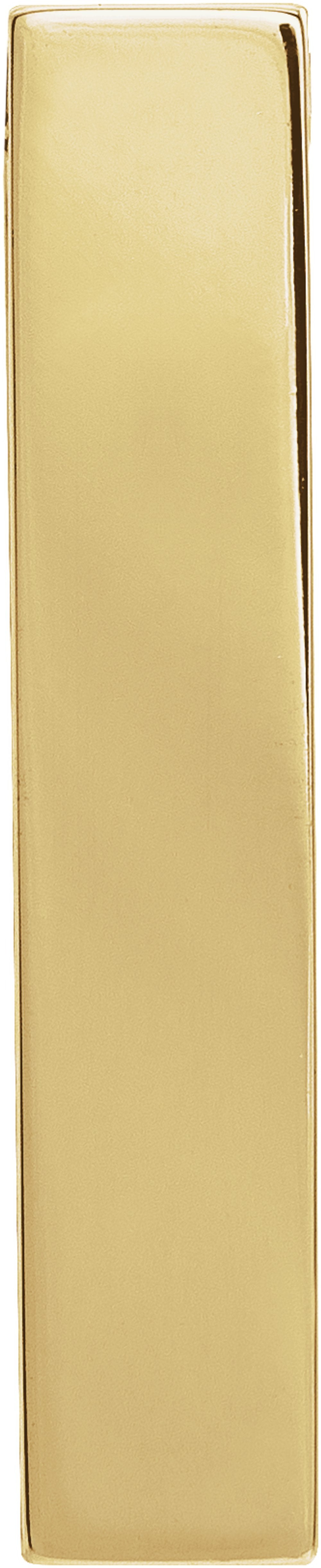 14K Yellow Engravable Sculptural Bar Pendant