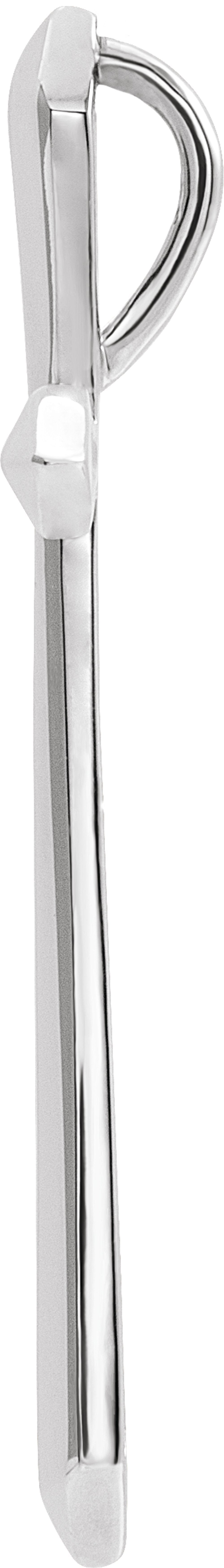 Sterling Silver Elongated Cross Pendant