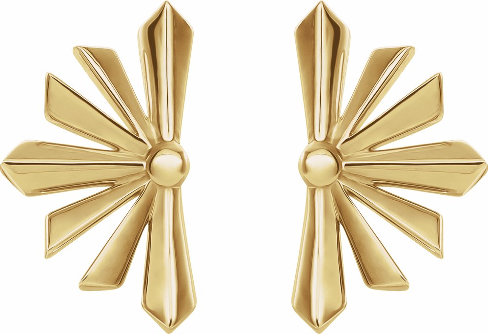 14K Yellow Pair Star Earring