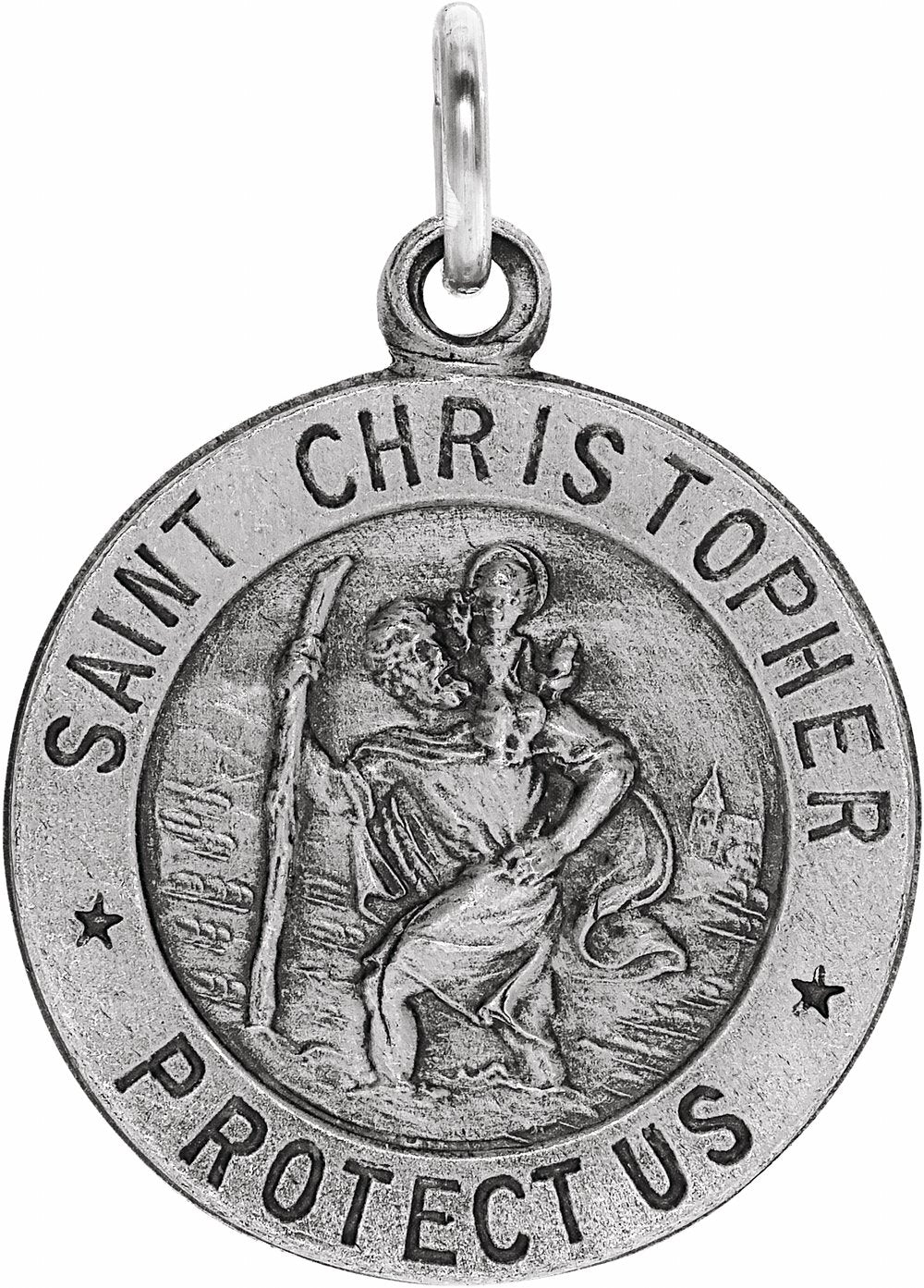 Sterling Silver 15 mm St. Christopher Medal