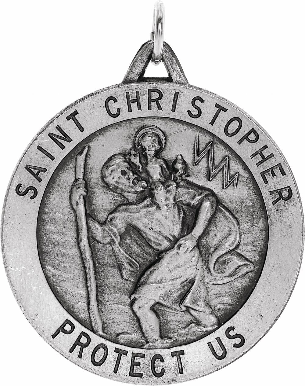 Sterling Silver 33 mm St. Christopher Medal