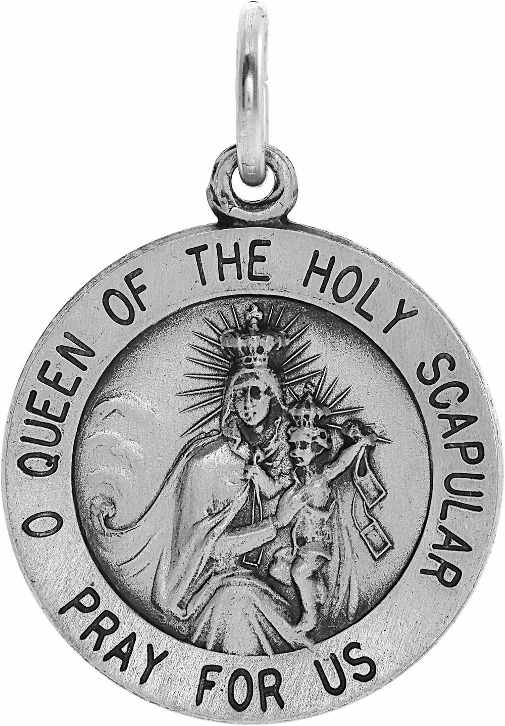 Sterling Silver 18 mm Scapular Medal