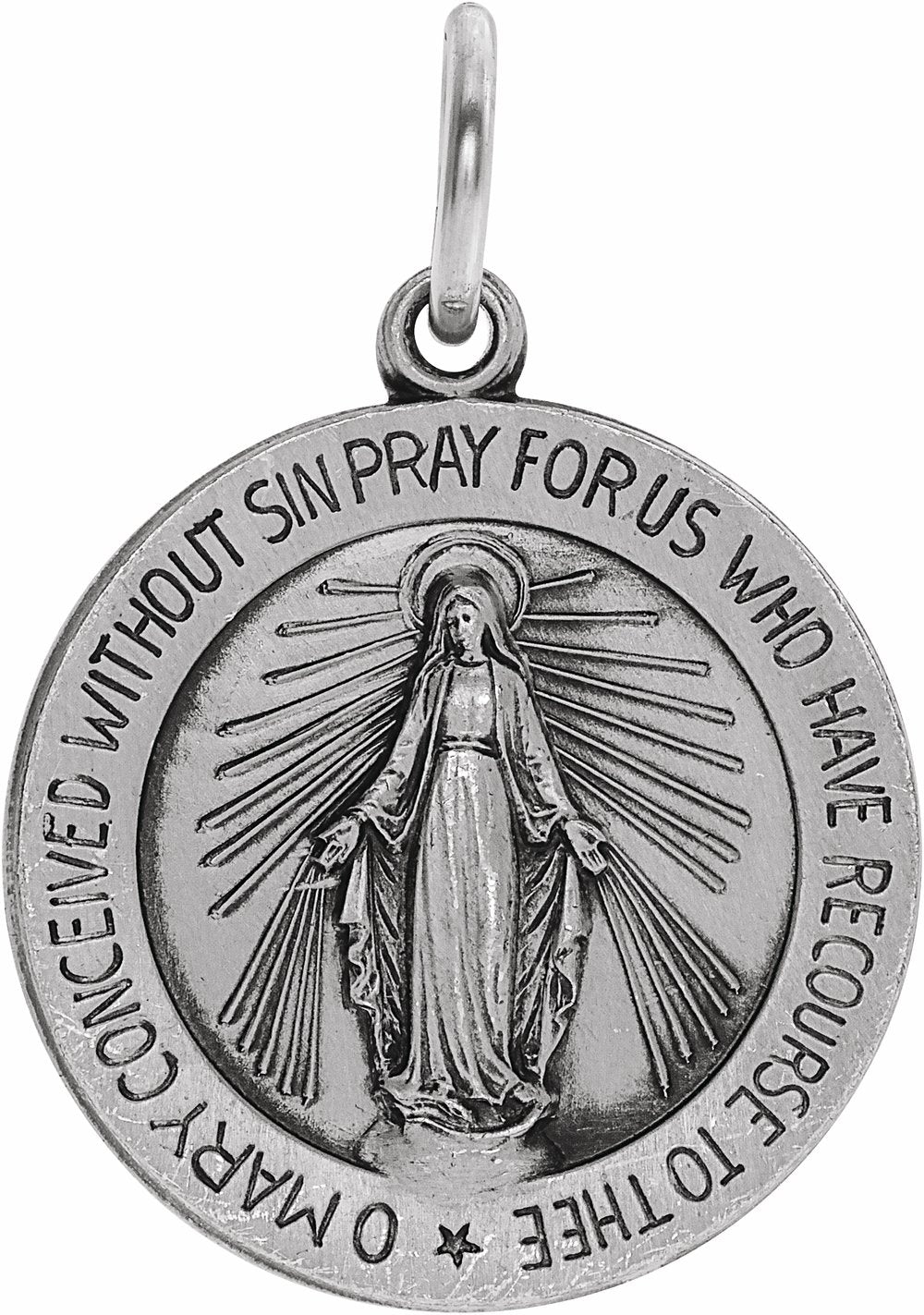 Sterling Silver 18 mm Miraculous Medal