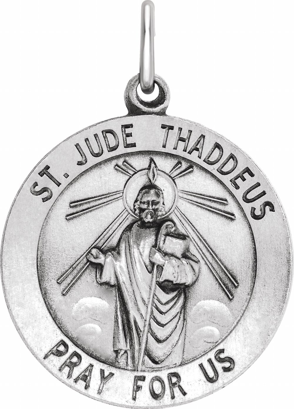 Sterling Silver 22 mm St. Jude Thaddeus Medal