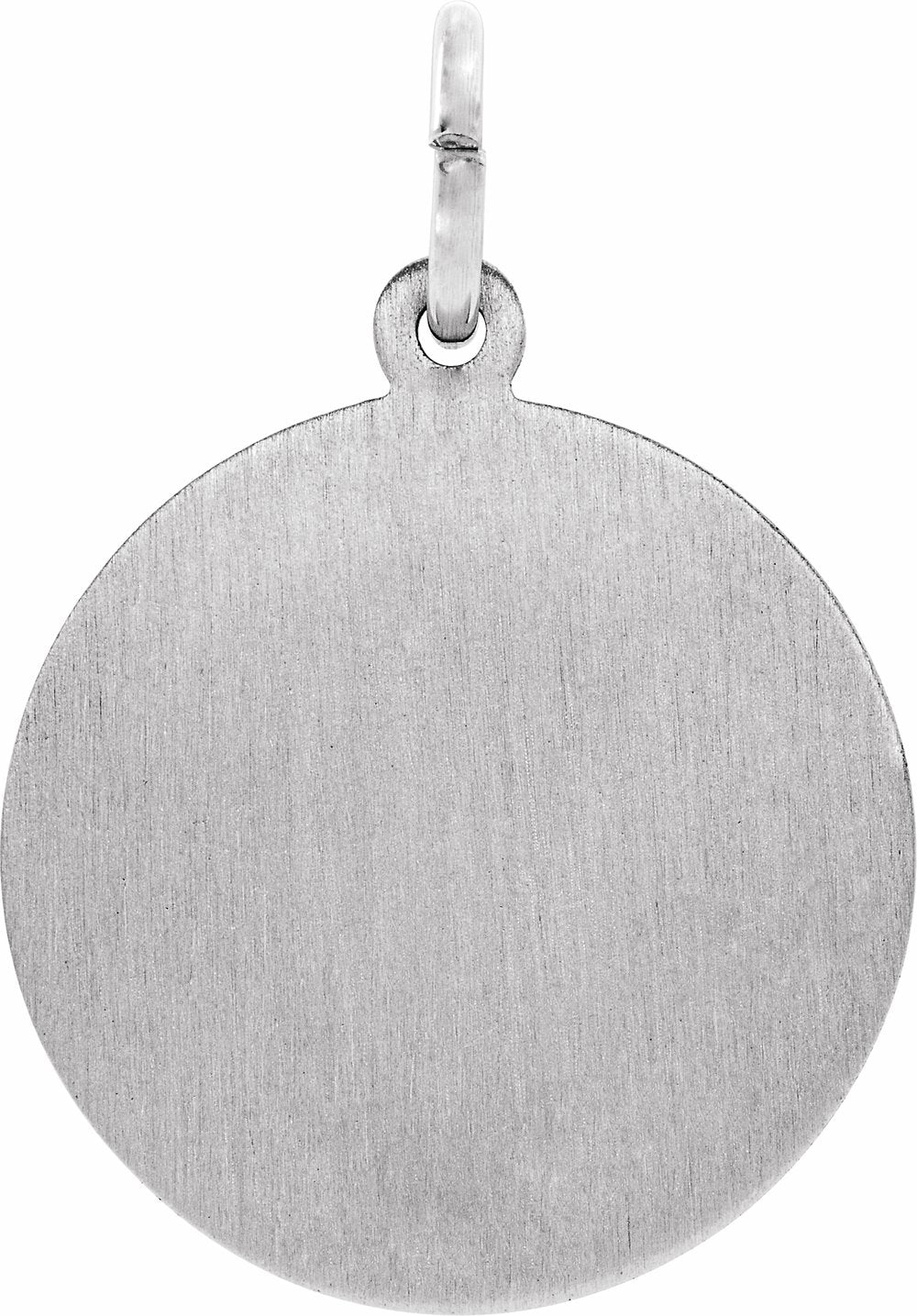 Sterling Silver 18 mm Round St. John the Evangelist Medal