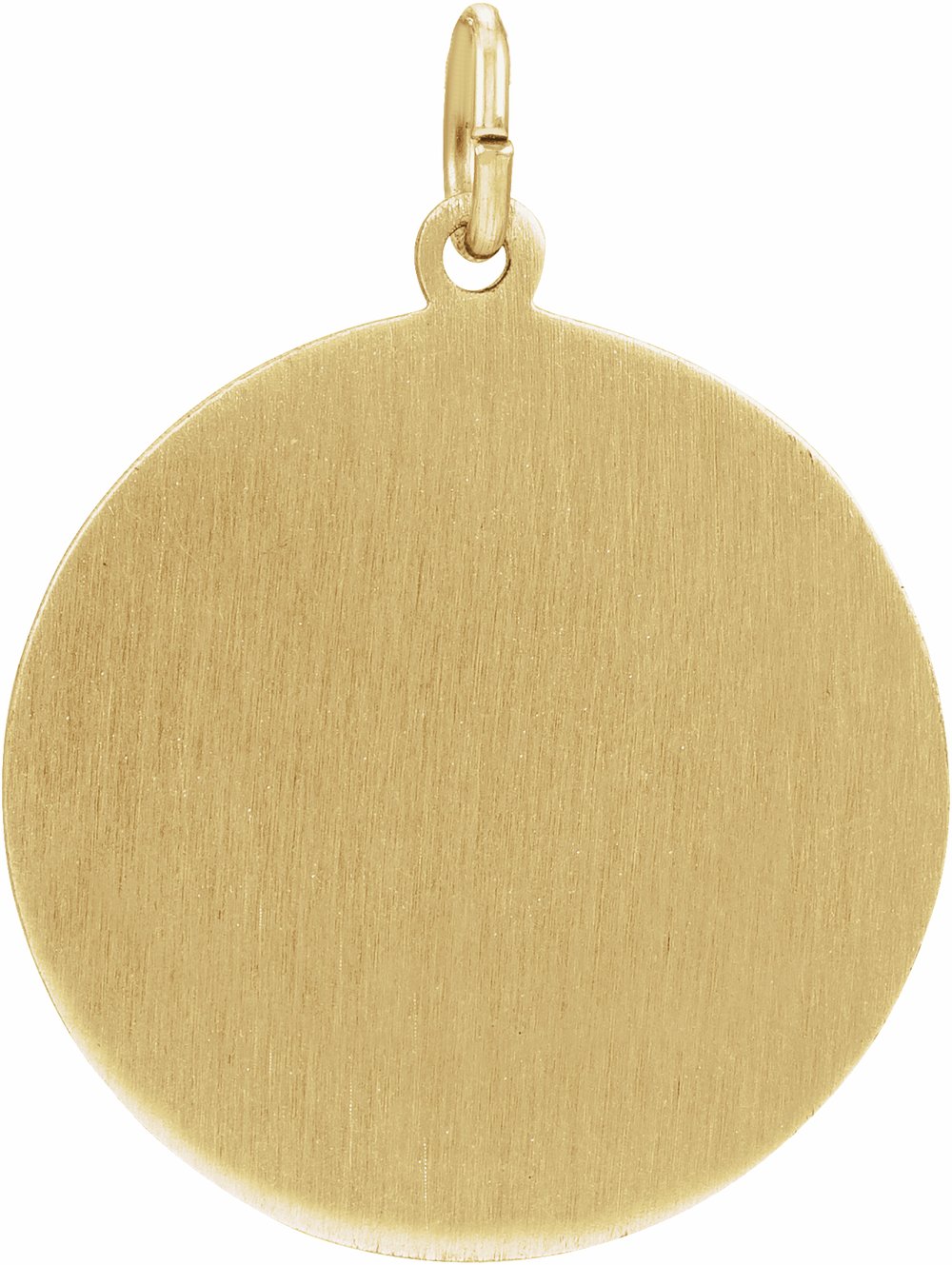 14K Yellow 12 mm Round St. Florian Medal