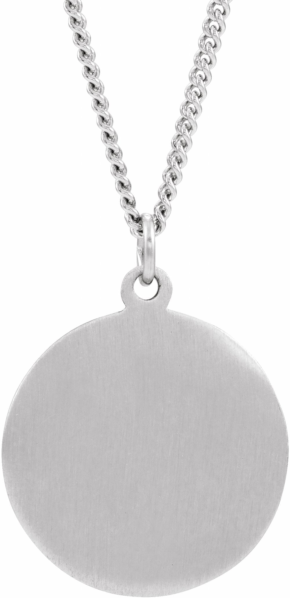 Sterling Silver 18 mm Our Lady of Mount Carmel Medal 18" Necklace