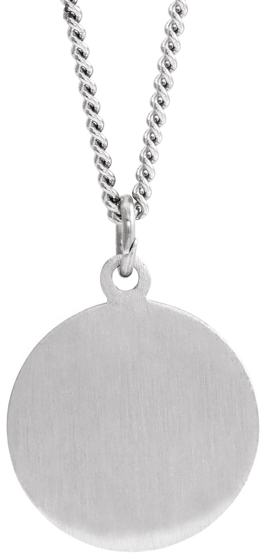 Sterling Silver 15 mm St. Anthony Medal 18" Necklace