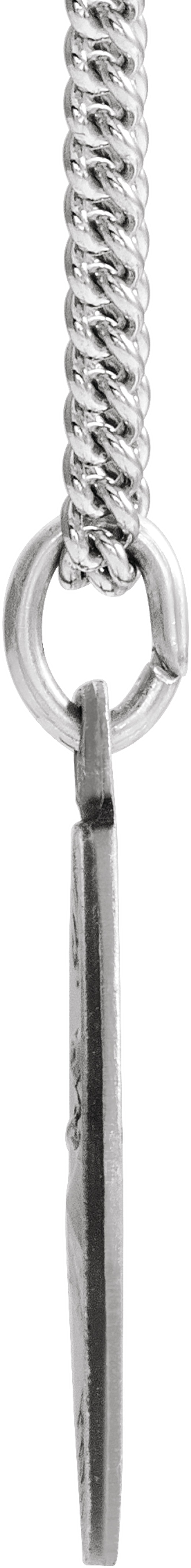 Sterling Silver 15 mm St. Anthony Medal 18" Necklace