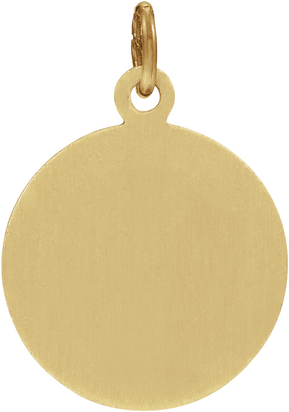 14K Yellow 15 mm Round St. Florian Medal