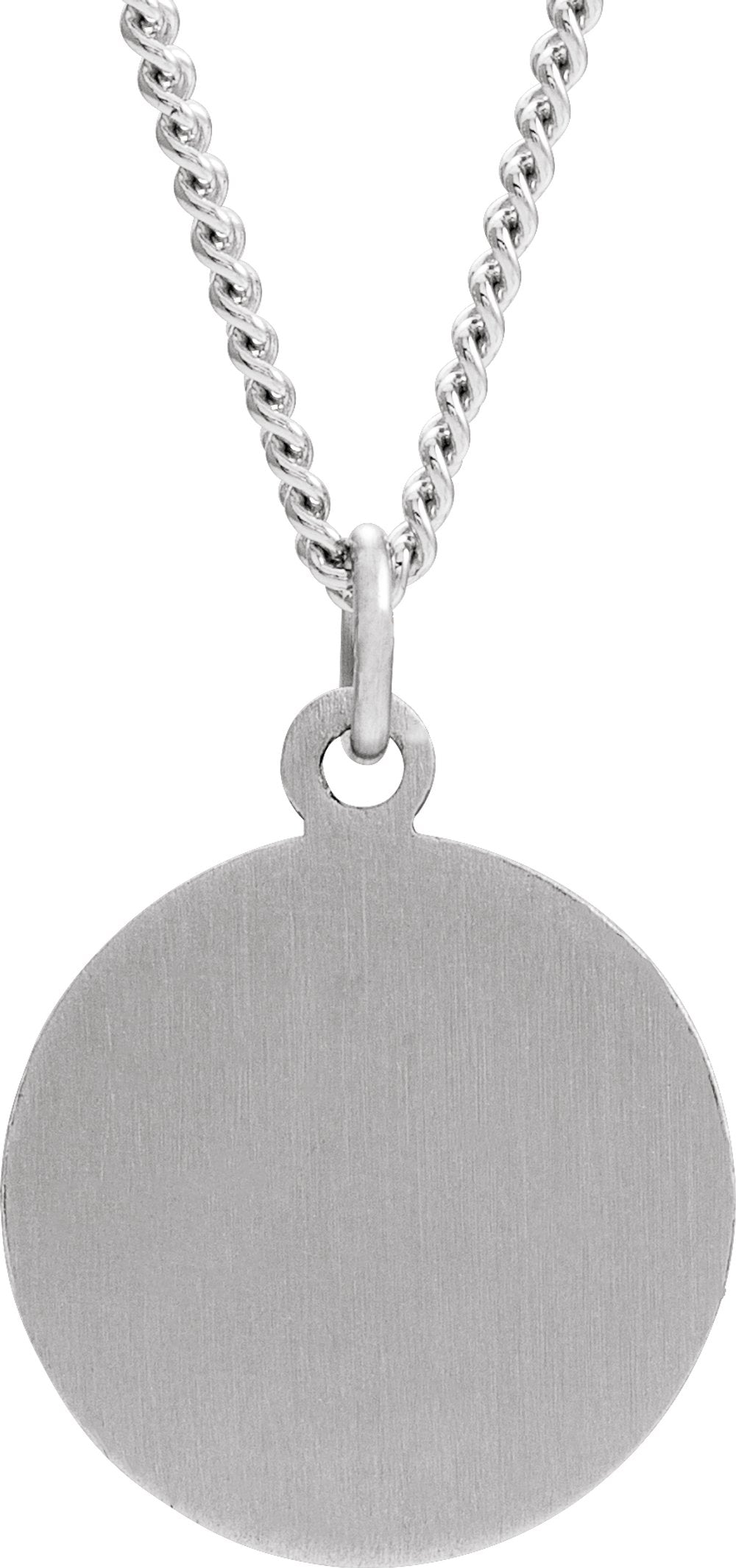 Sterling Silver 15 mm St. Anne Medal 18" Necklace