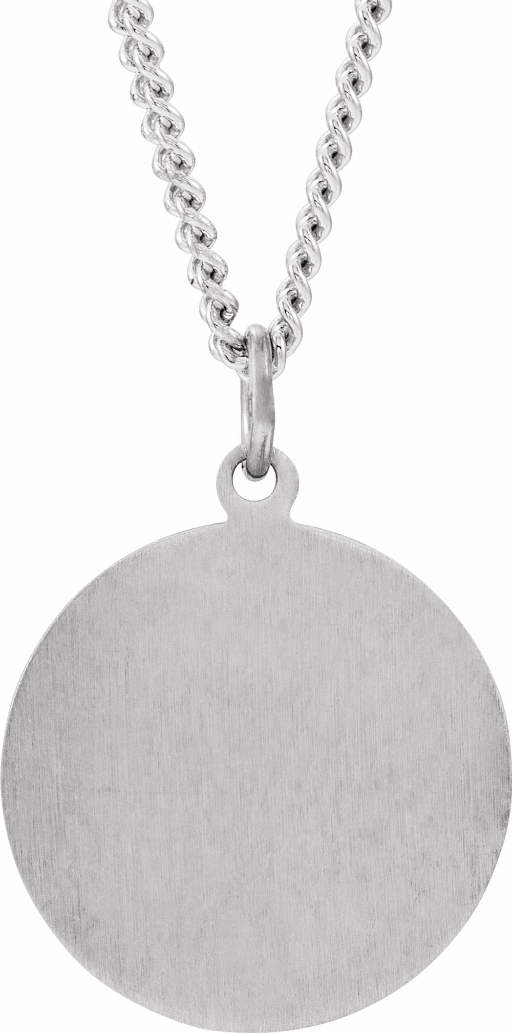Sterling Silver 22 mm St. Anthony Medal 24" Necklace