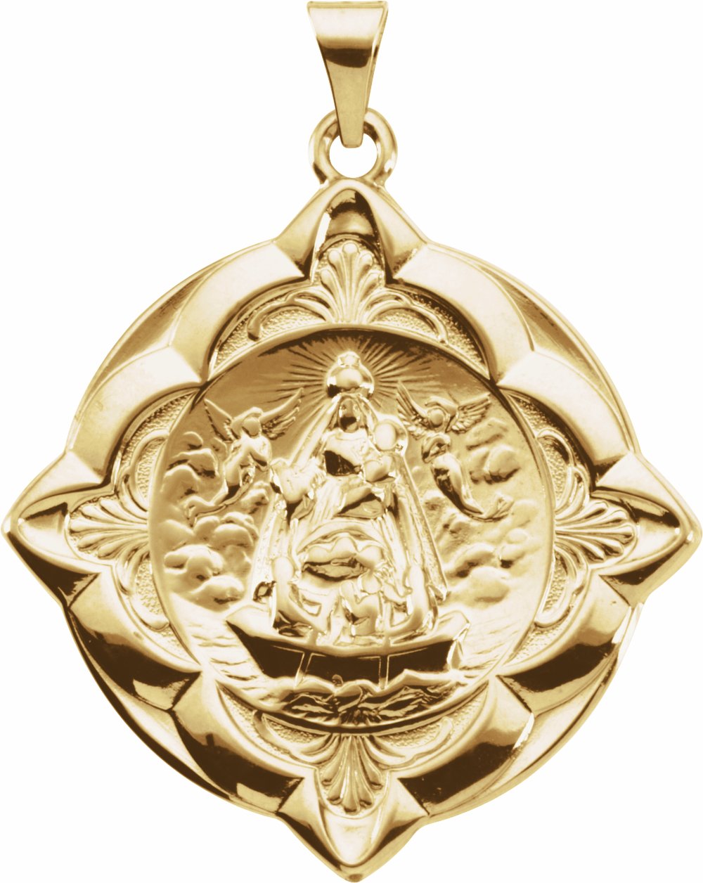 14K Yellow 31 mm Caridad del Cobre Medal