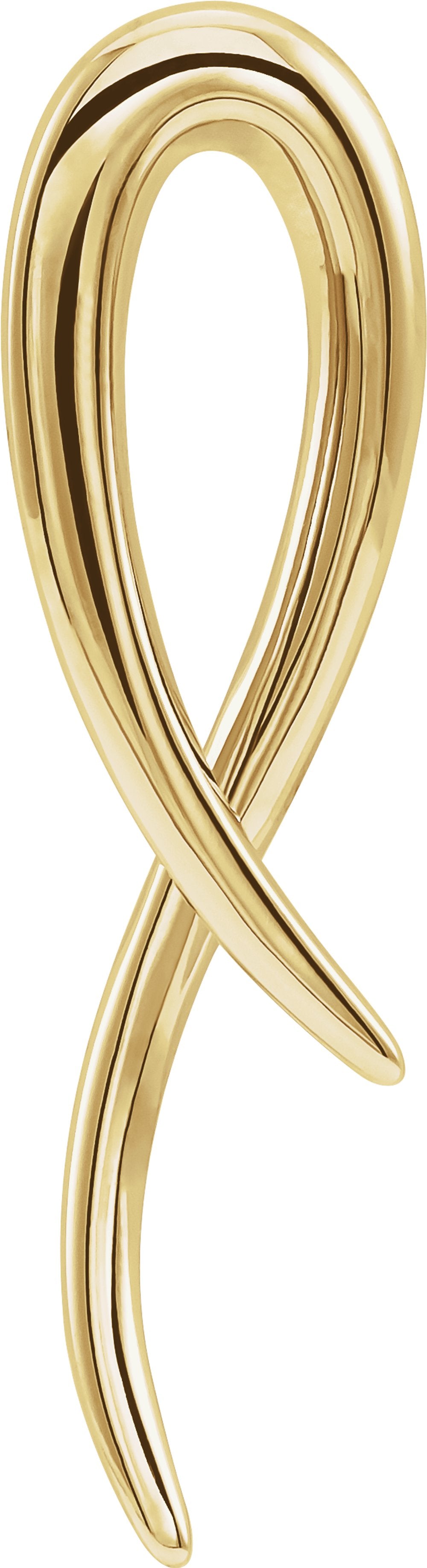 14K Yellow Freeform Pendant