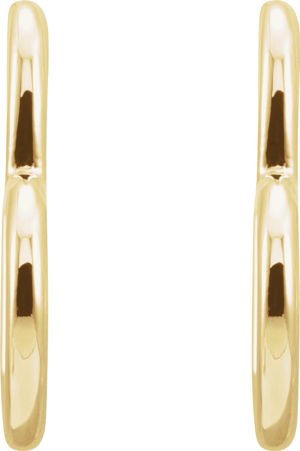 14K Yellow Gold Heart 15.9 mm Hoop Earrings