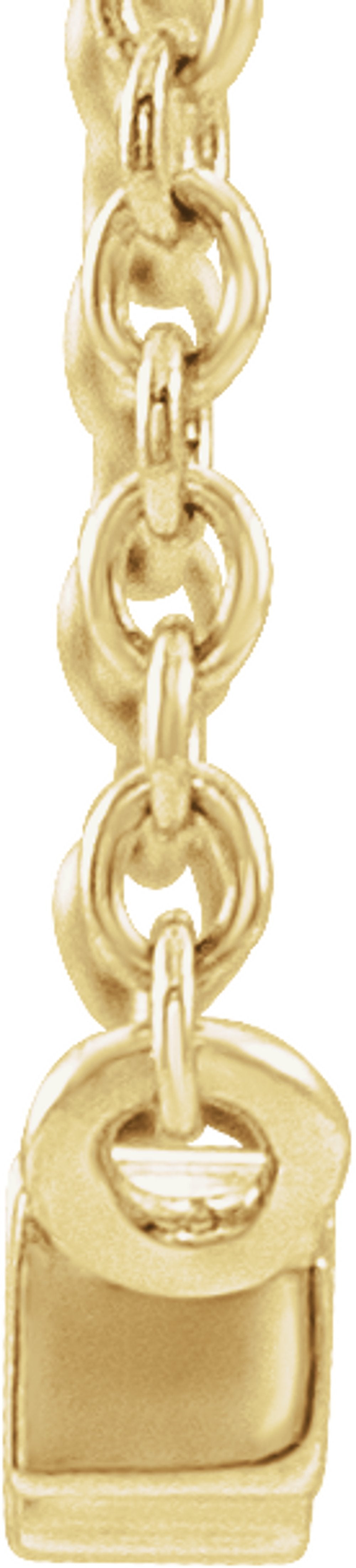 14K Yellow Gold 1/8 CTW Natural Diamond Bar 18" Necklace