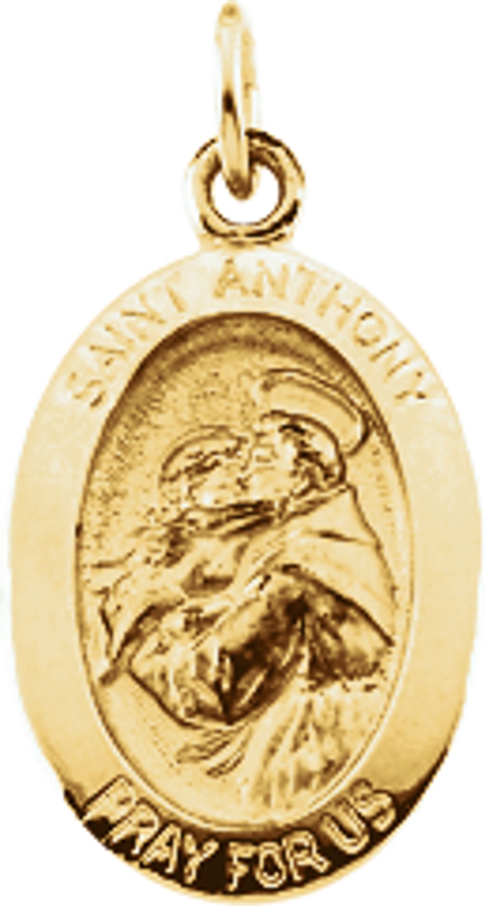 14K Yellow 15x11 mm St. Anthony of Padua Medal
