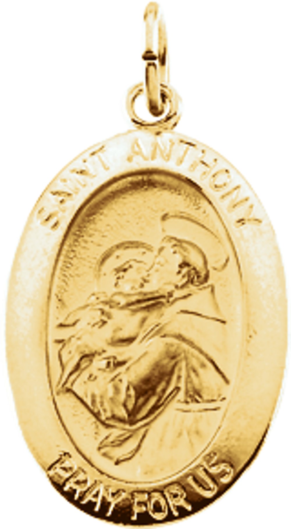 14K Yellow 19x13.5 mm St. Anthony of Padua Medal