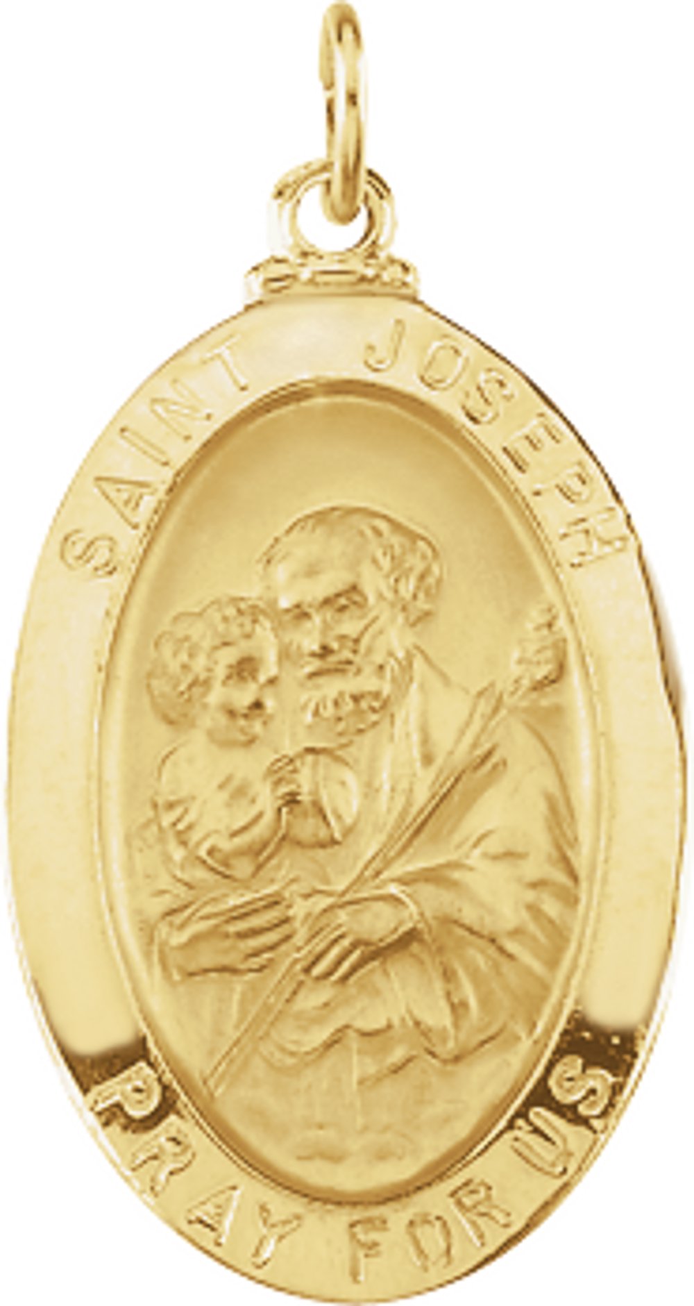 14K Yellow 23.5x16 mm St. Joseph Medal