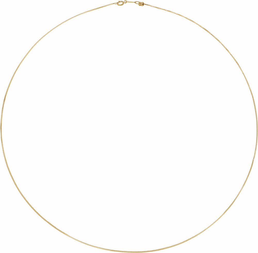 14K Yellow Gold-Filled .85 mm Adjustable Box 16-22" Chain