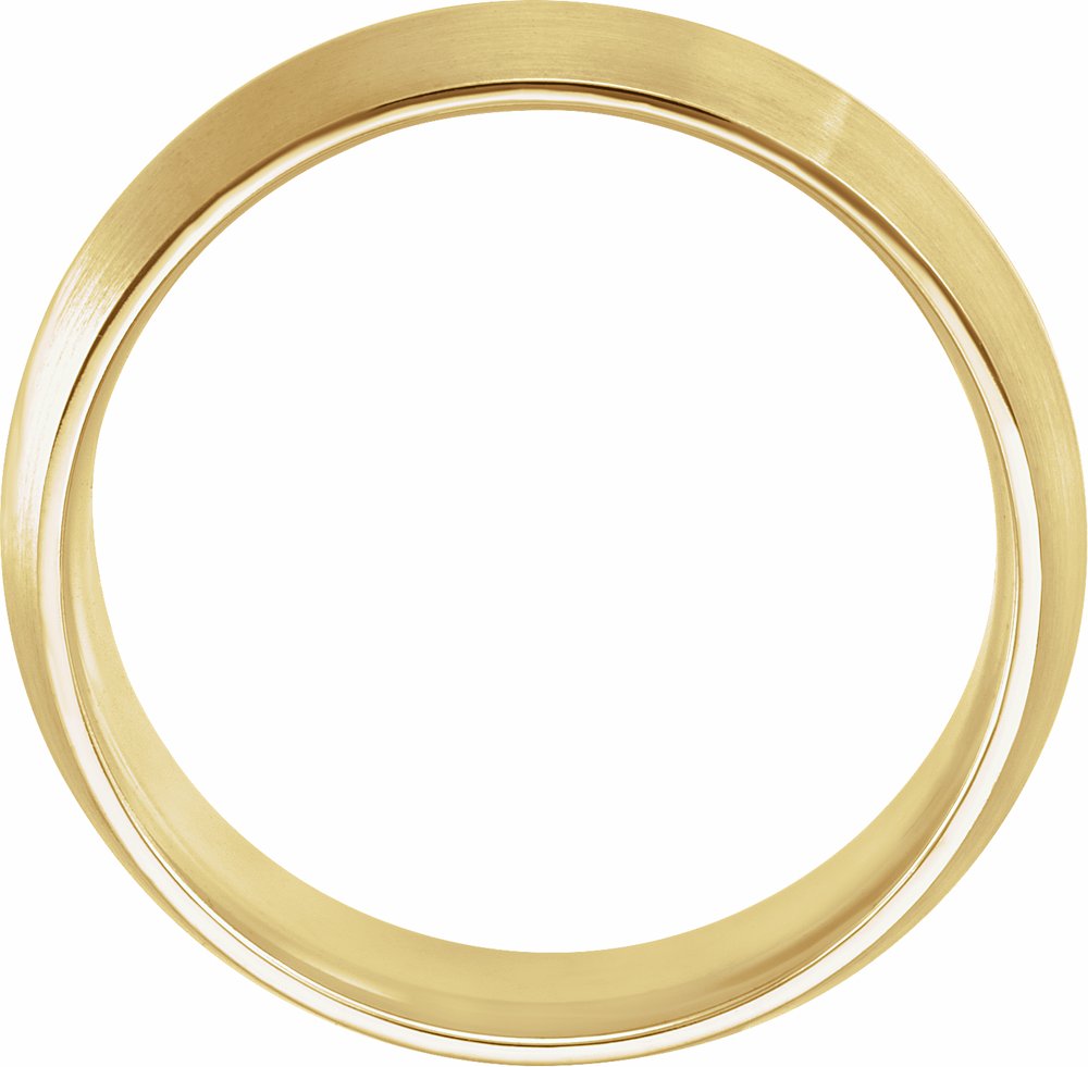 14K Yellow 8 mm Comfort-Fit Knife Band Size 7.5