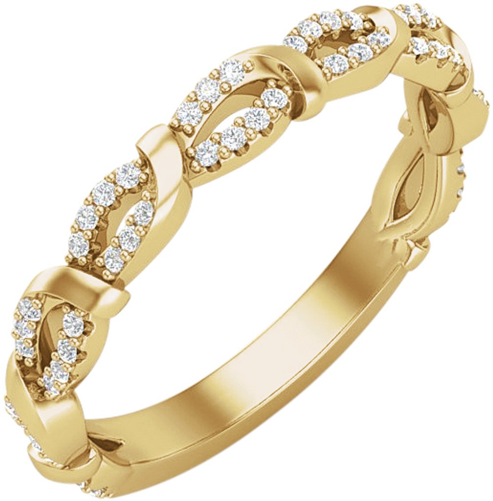14K Yellow Gold 1/5 CTW Natural Diamond Anniversary Band