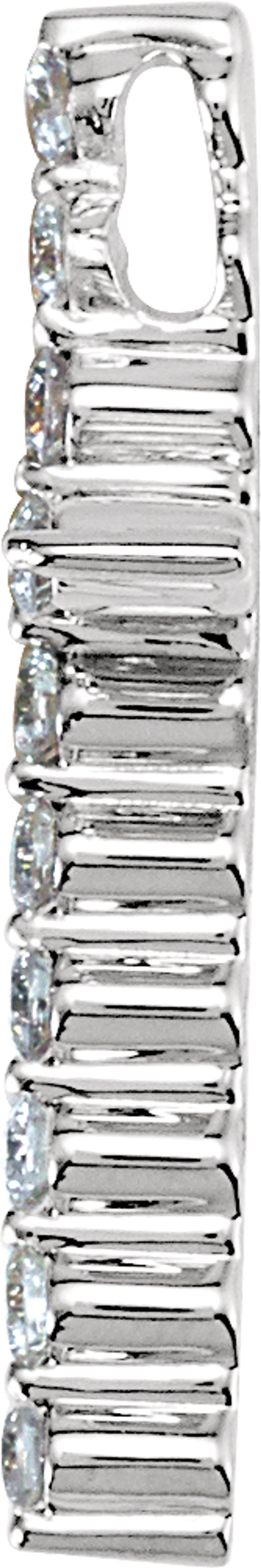 14K White Gold 1/5 CTW Lab-Grown Diamond Cross Pendant