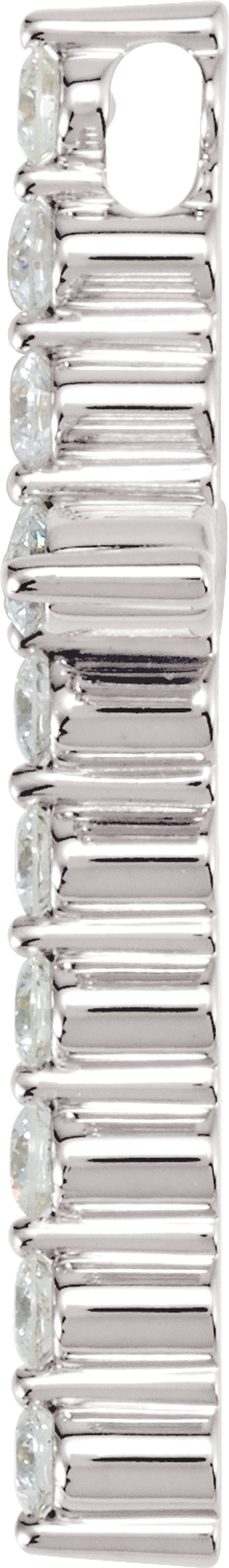 14K White Gold 5/8 CTW Natural Diamond Cross Pendant