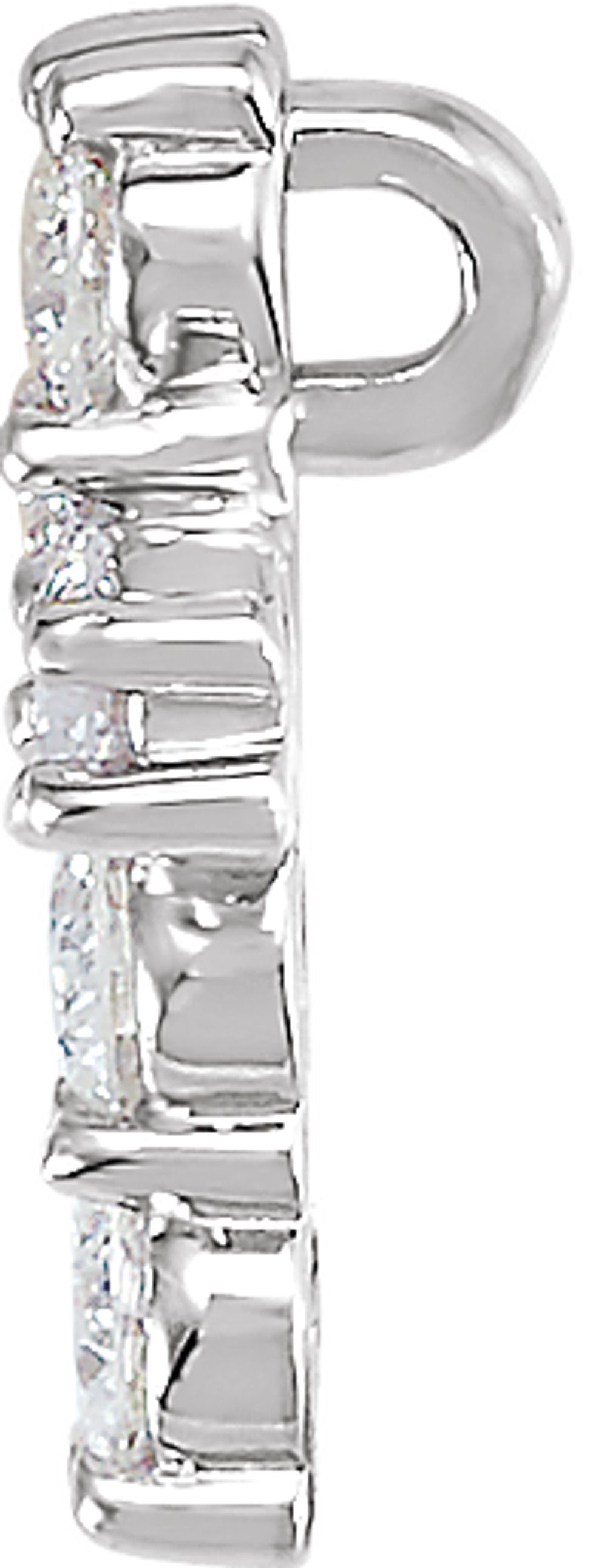 14K White Gold 1/4 CTW Natural Diamond Cross Pendant