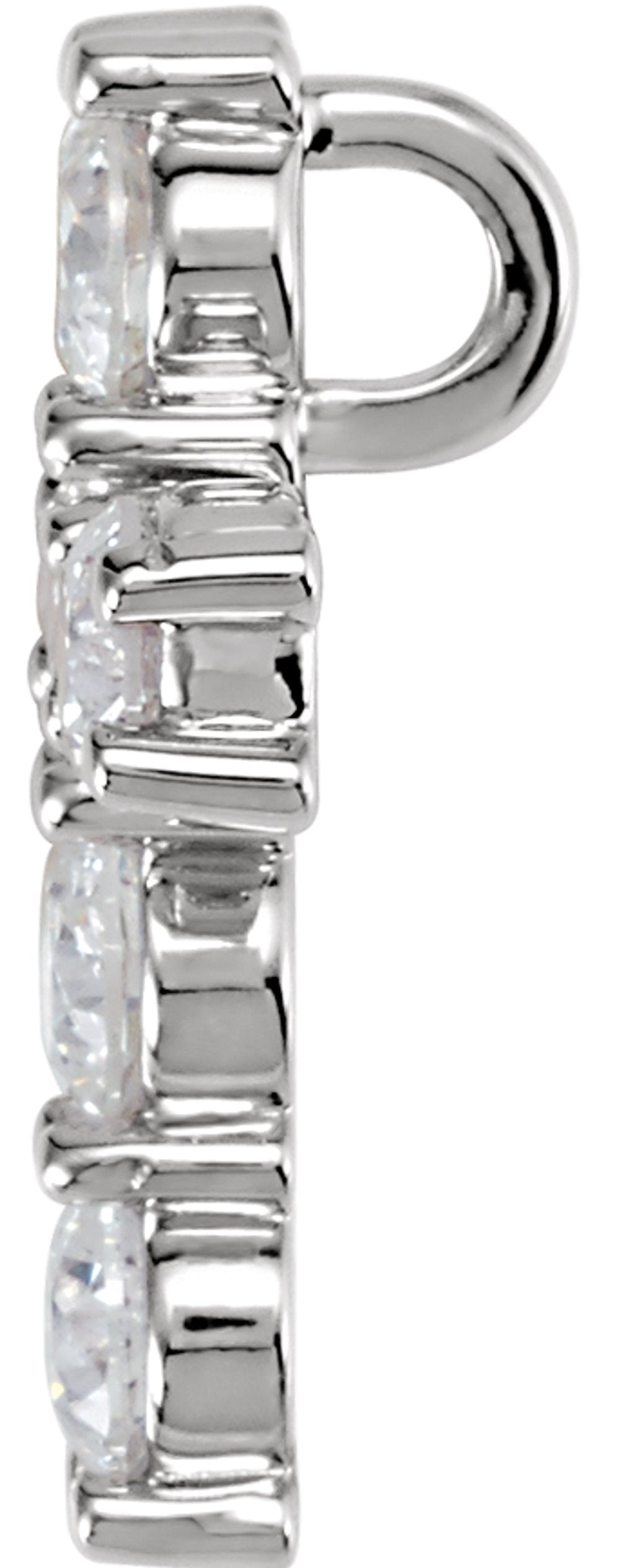 14K White Gold 1 1/6 CTW Natural Diamond Cross Pendant