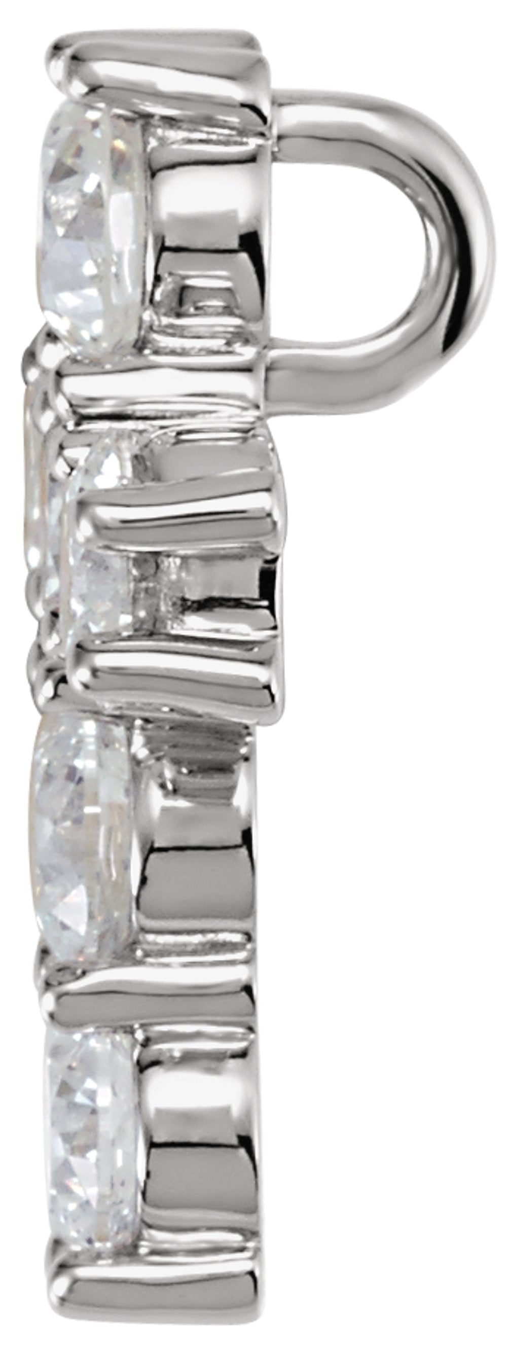14K White Gold 1 3/8 CTW Natural Diamond Cross Pendant