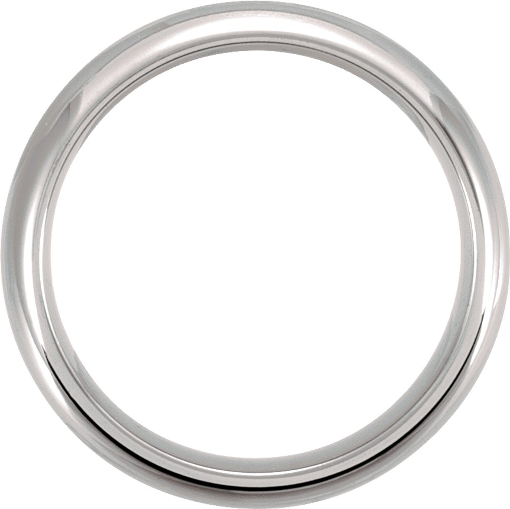 Tungsten 6 mm Comfort-Fit Half Round Band Size 7.5
