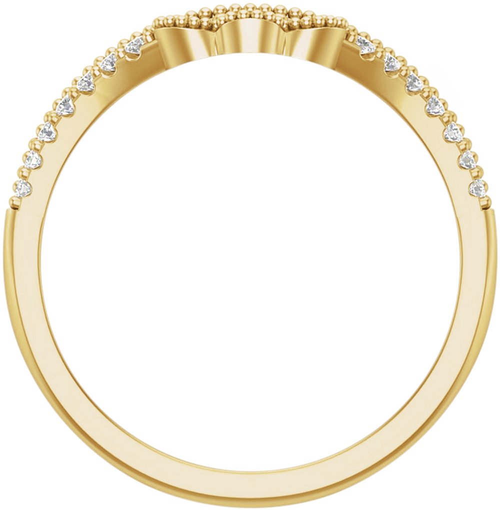 14K Yellow 1/4 CTW Natural Diamond Contour Band
