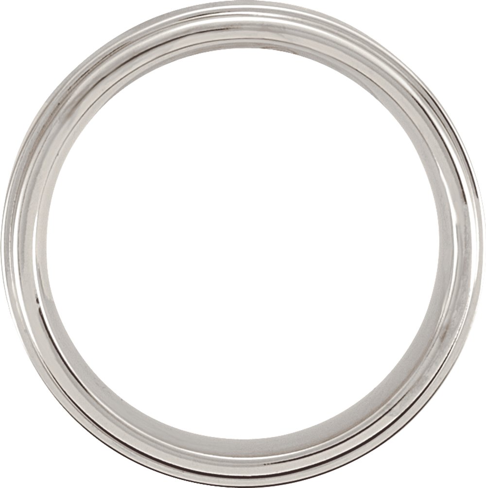 Cobalt 6 mm Satin Finished Ridged Band