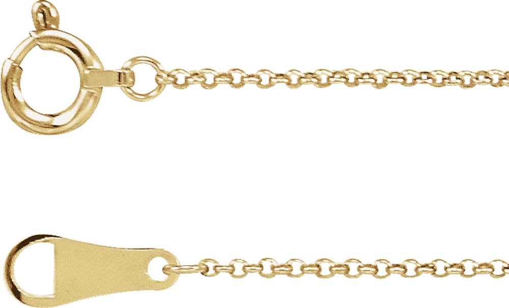 10K Yellow Gold 1 mm Rolo 16" Chain