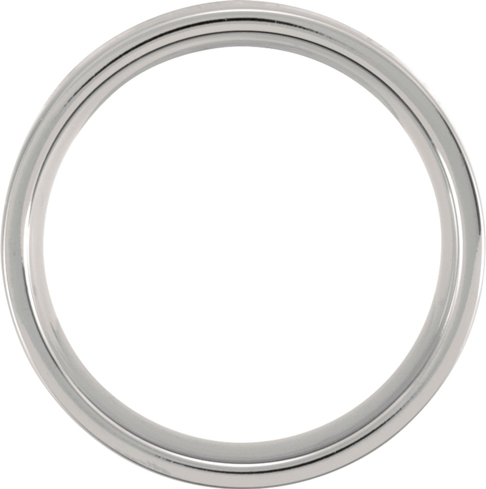 Titanium 7 mm Grooved Inlay Comfort-Fit Band Size 8