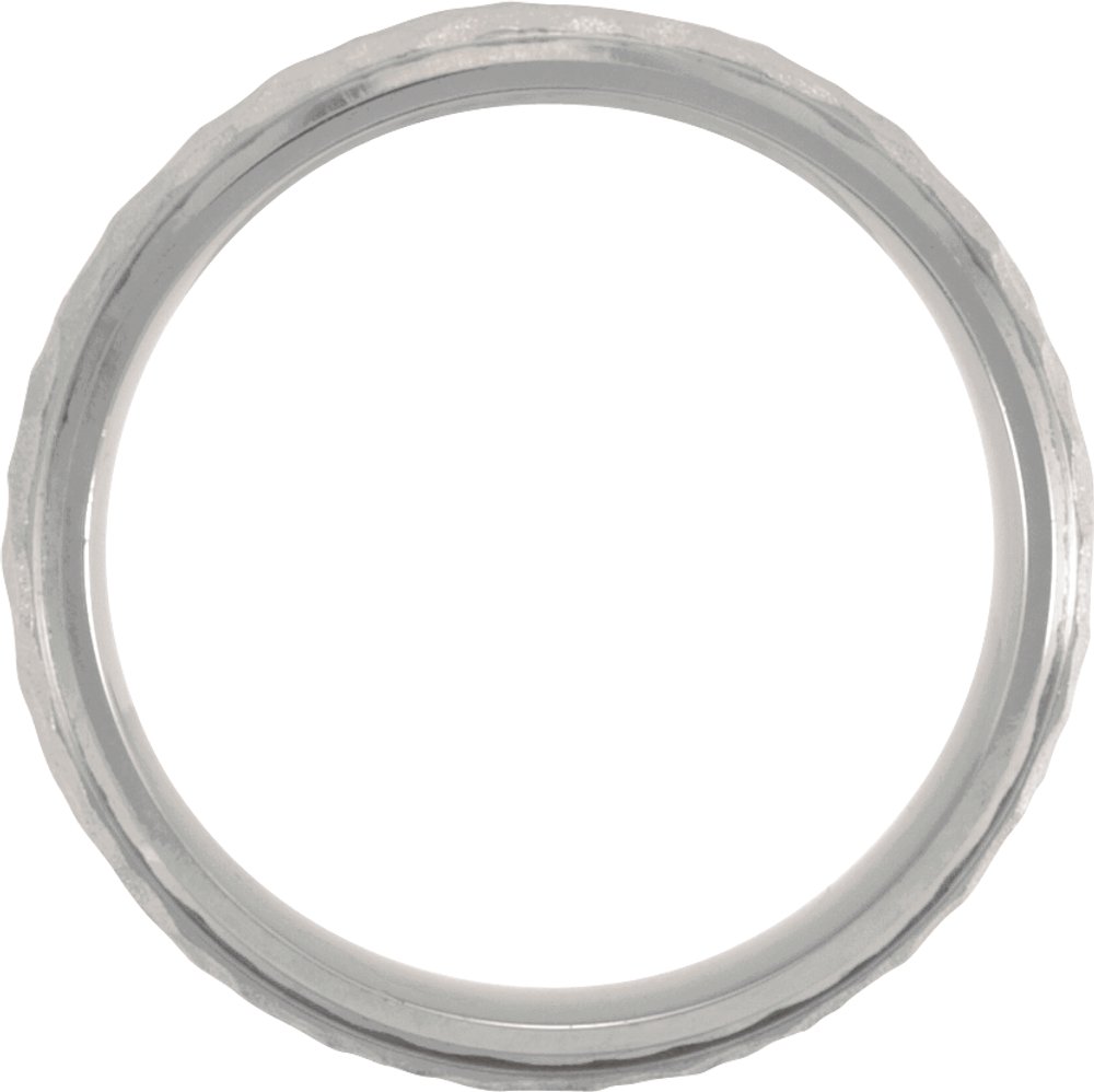 Titanium & 18K Yellow Gold-Plated Inlay 7 mm Beveled-Edge Band Size 7.5