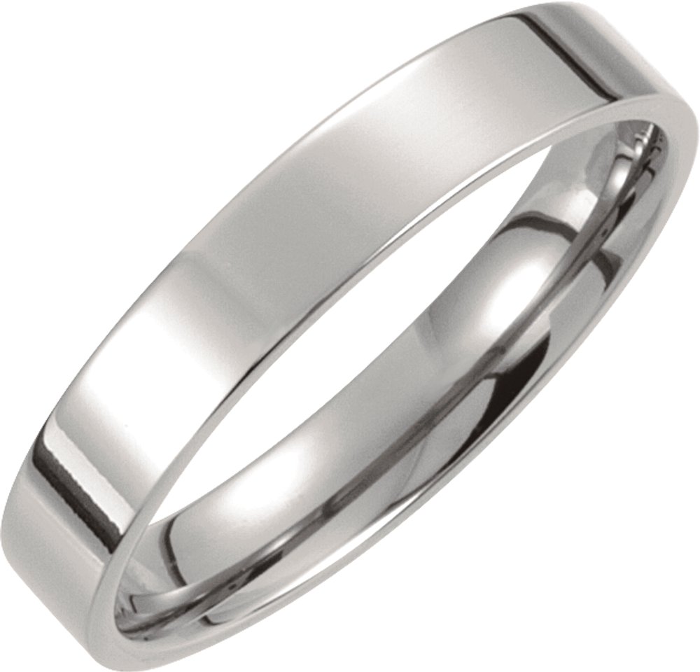 Titanium 4 mm Comfort-Fit Flat Band Size 7