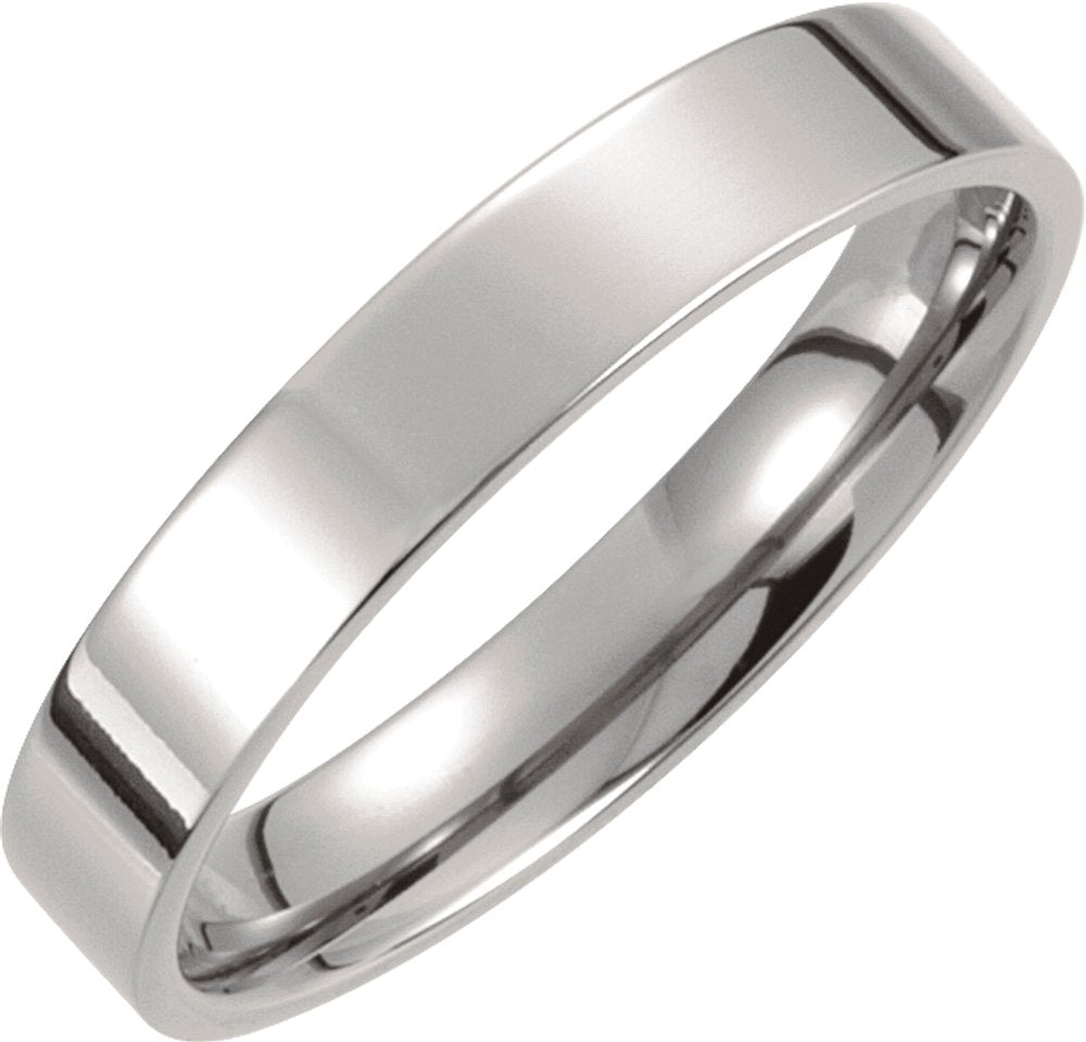Titanium 4 mm Comfort-Fit Flat Band Size 7.5