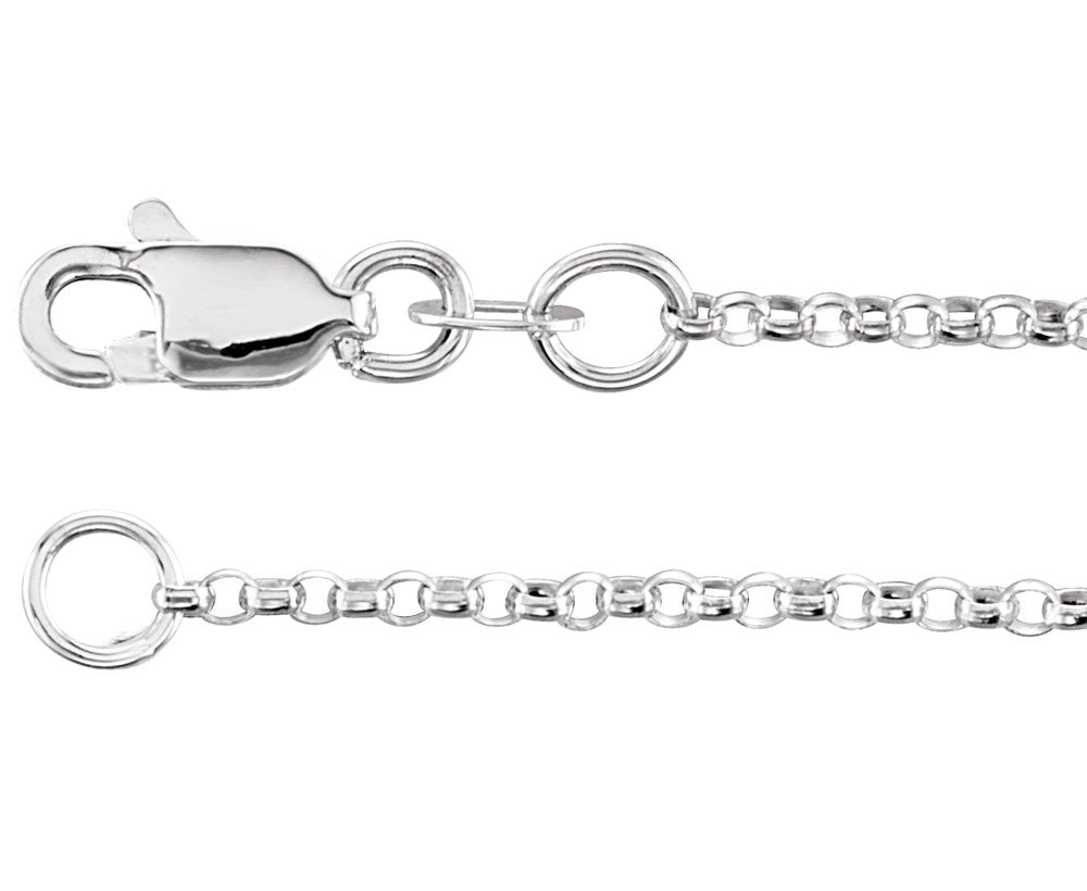 Sterling Silver 1.5 mm Rolo 18" Chain