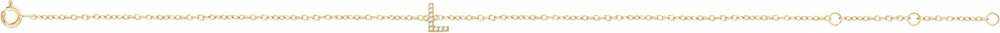 14K Yellow Gold .04 CTW Natural Diamond Initial L 6-7" Bracelet