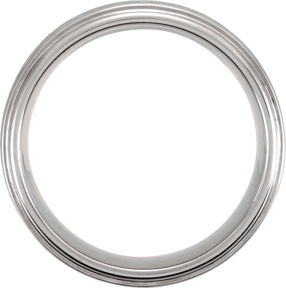 Tungsten 8 mm Stepped-Edge Comfort-Fit Band