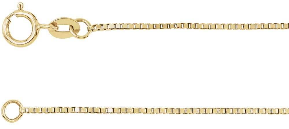 14K Yellow Gold-Filled .75 mm Box 16" Chain