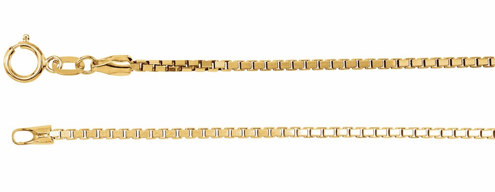 14K Yellow Gold 1.75 mm Diamond-Cut Box 16" Chain