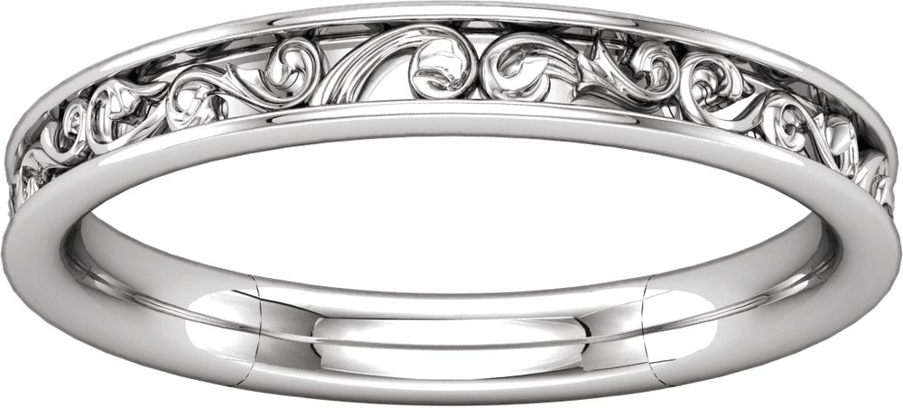 Platinum Sculptural Band
