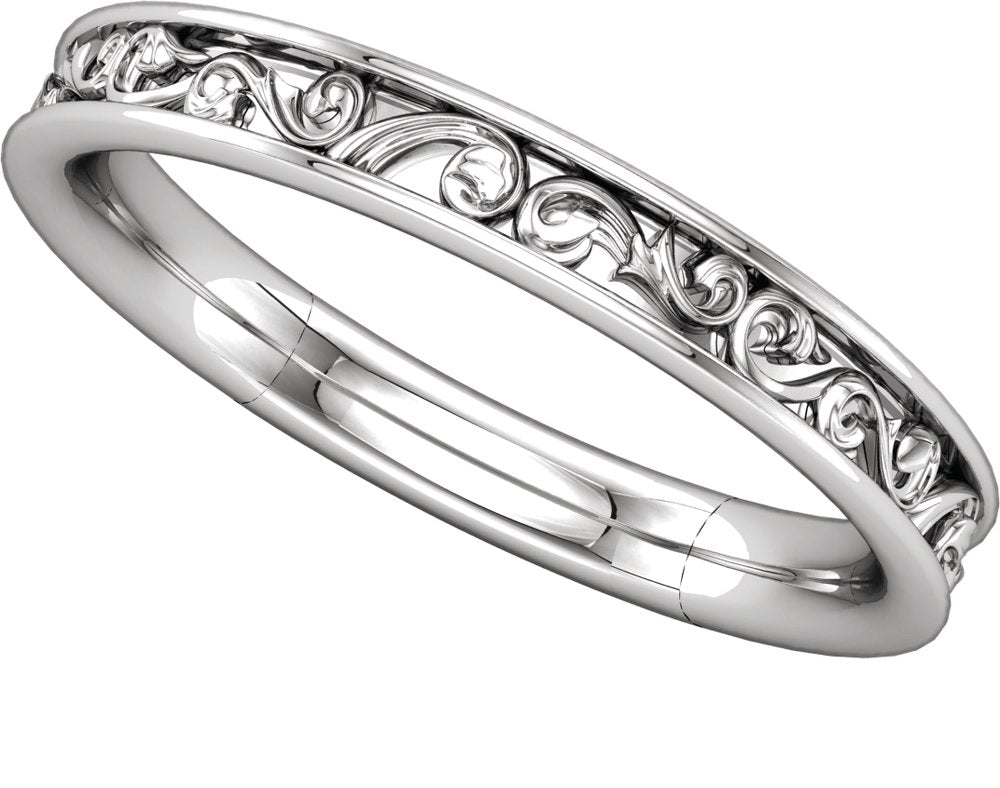 Platinum Sculptural Band