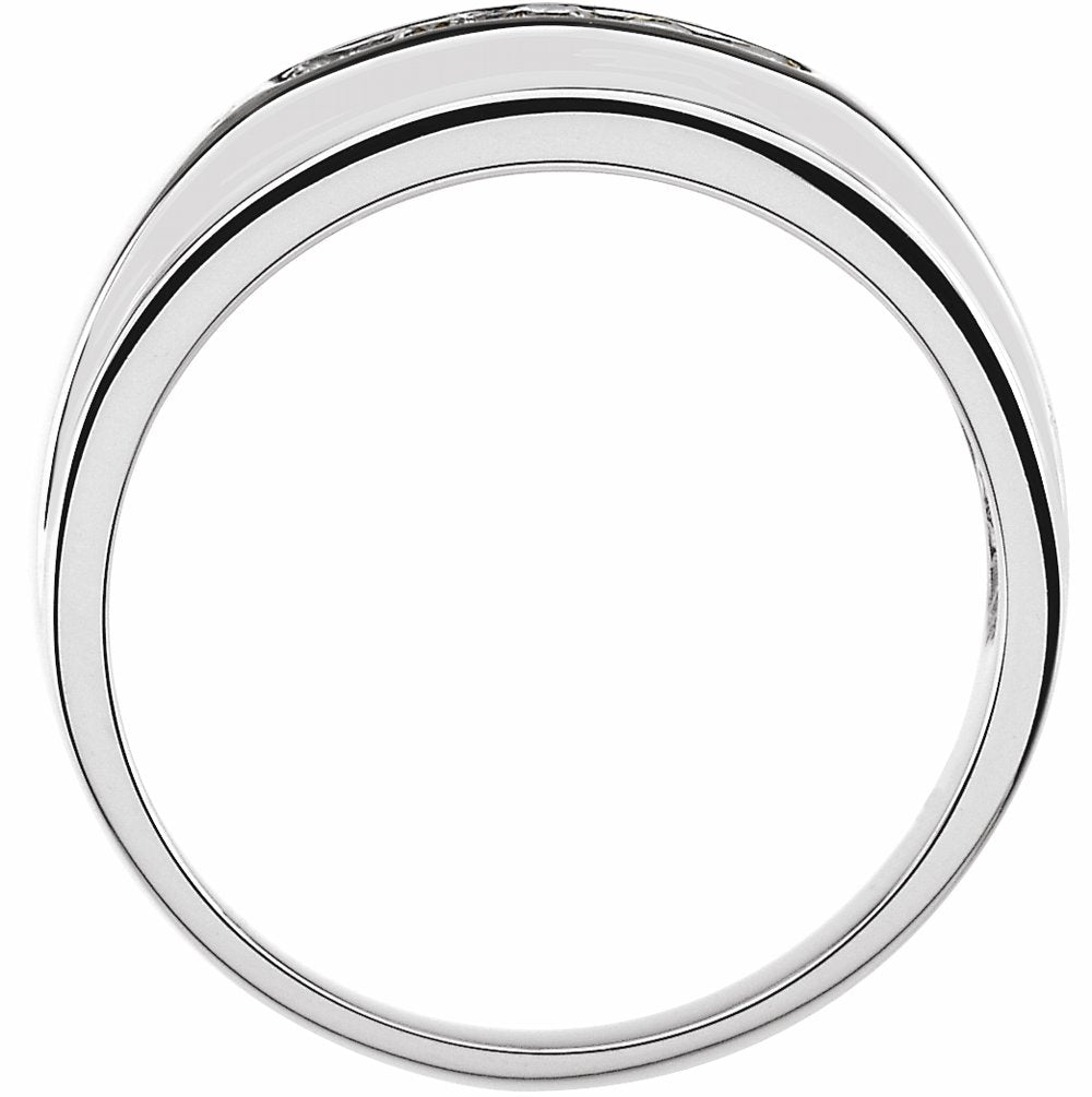 14K White Gold 1/3 CTW Natural Diamond Channel-Set Band