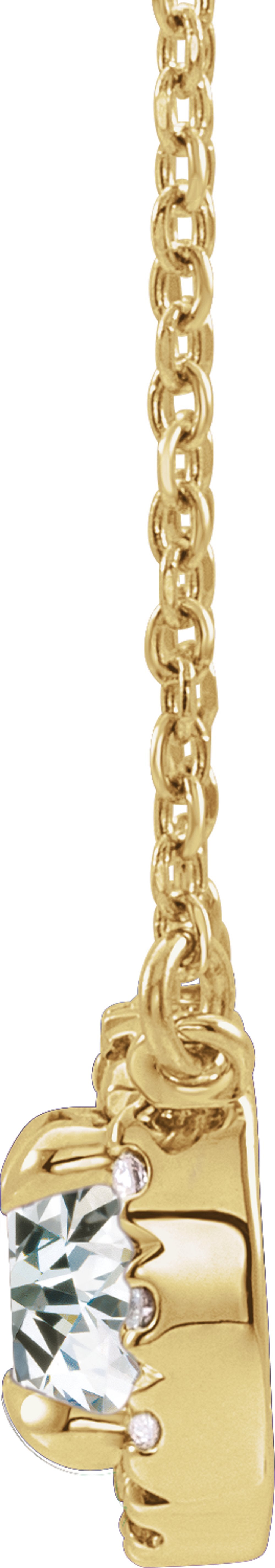 14K Yellow Gold 1/3 CTW Lab-Grown Diamond French-Set 16-18" Necklace