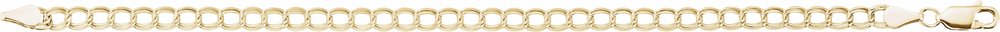 14K Yellow Gold 4 mm Double Link Curb 7" Chain