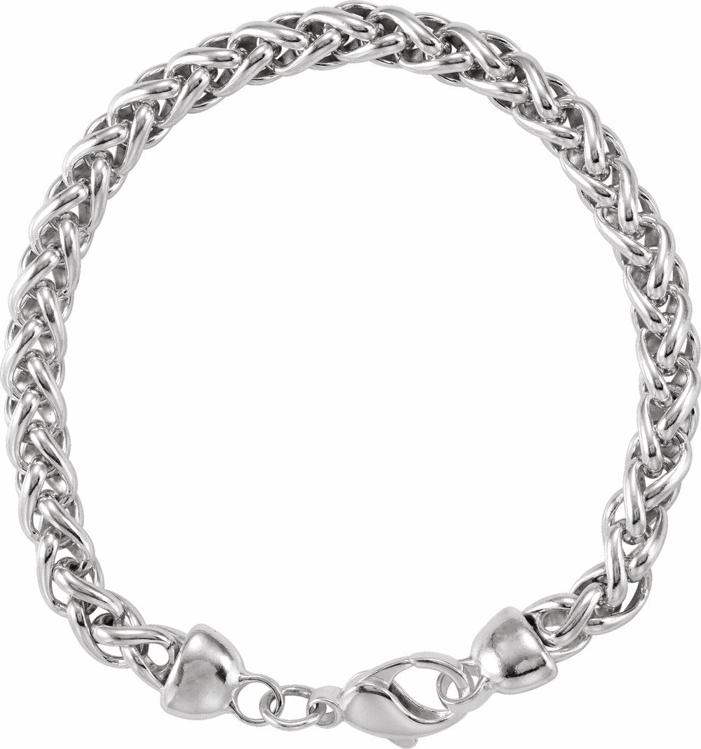 Sterling Silver Wheat 8" Chain